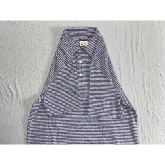 Faherty Men's Movement Short Sleeve Polo Shirt in Sundown Stripe. Size S, EUC!! - Picture 4 of 7